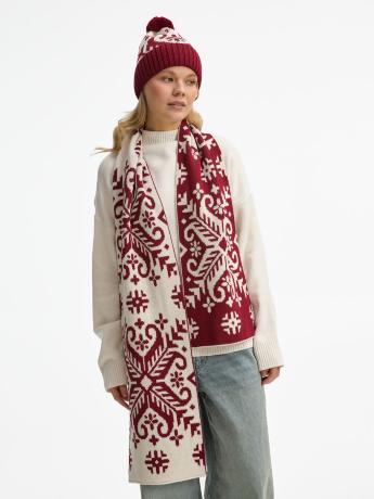 Шарф Wintertude L, красный с белым