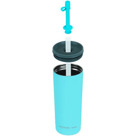 Термостакан Superb Sippy с трубочкой, бирюзовый