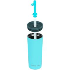 Термостакан Superb Sippy с трубочкой, бирюзовый